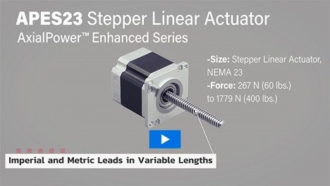 일렉트로크래프트, 향상된 AxialPower 시리즈 스테퍼 선형 액추에이터 제품군에 NEMA23 프레임 사이즈 추가